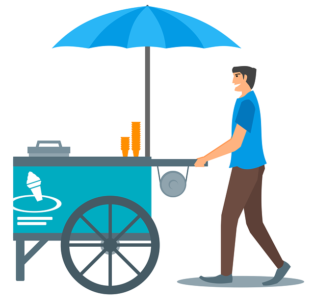vozík se zmrzlinou
